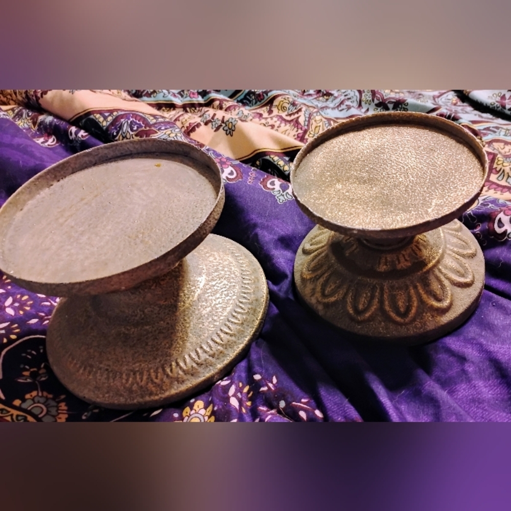 2 Kirkland Metal Candleholders